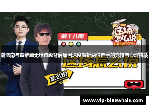 谢浩南与曾维瀚无缘晋级背后原因深度解析两位选手的竞技与心理挑战