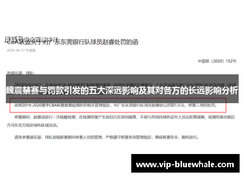 魏震禁赛与罚款引发的五大深远影响及其对各方的长远影响分析